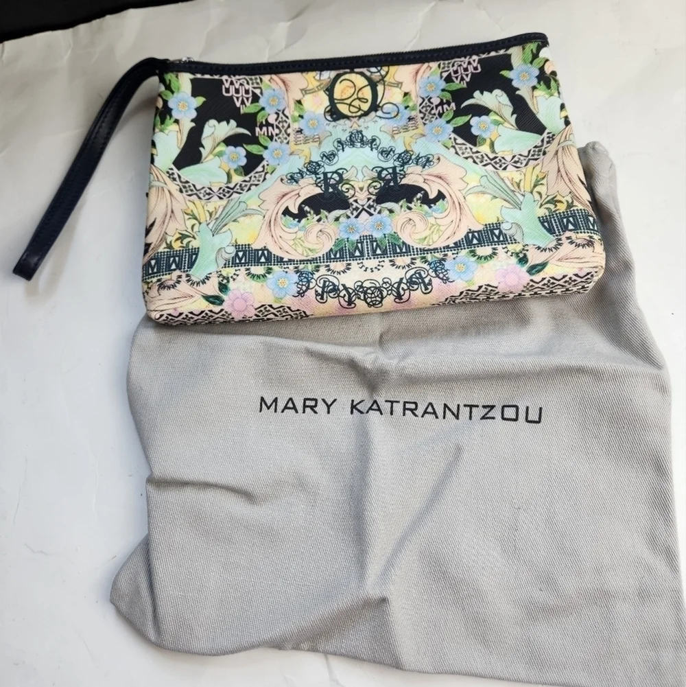 MARY Katrantzou printed clutch in EUC